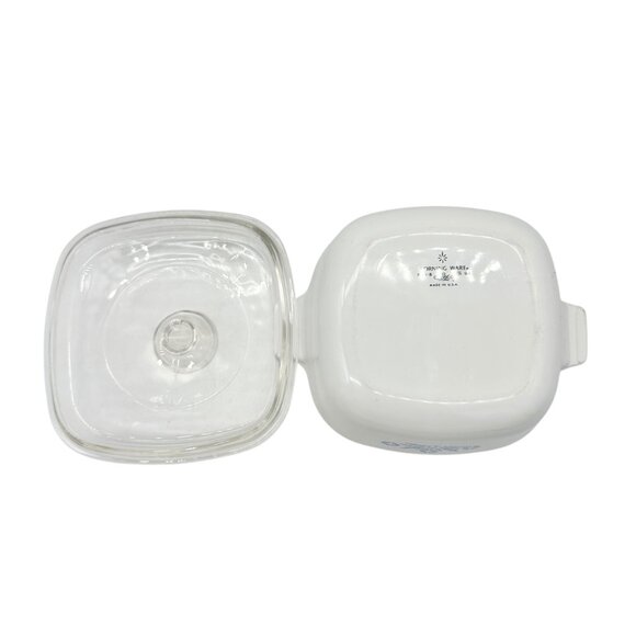 Vintage Corning Ware Blue Cornflower 1.5 Qt and 12 Oz Baking Dishes with Lids - Picture 5 of 10